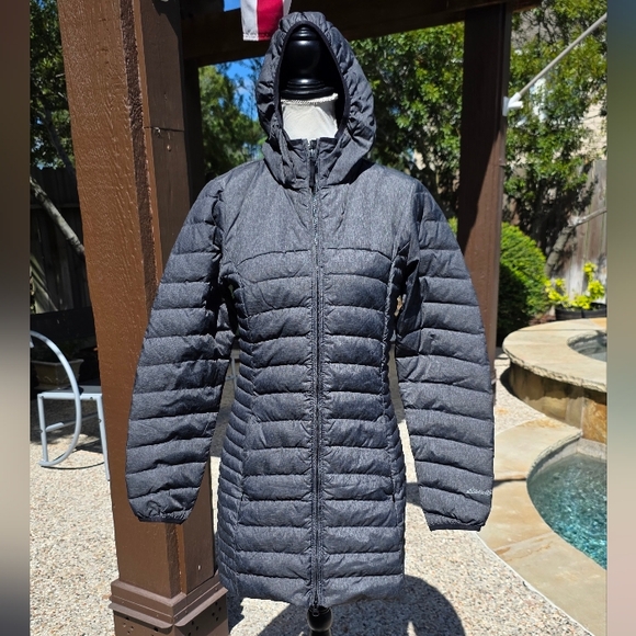 Eddie Bauer Women's Astoria Hooded Down Parka Gray Puffer Coat S - Picture 4 of 14